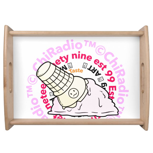 ChiRadio LLC ™ ( ice cream logo )  Serving Tray (Front)