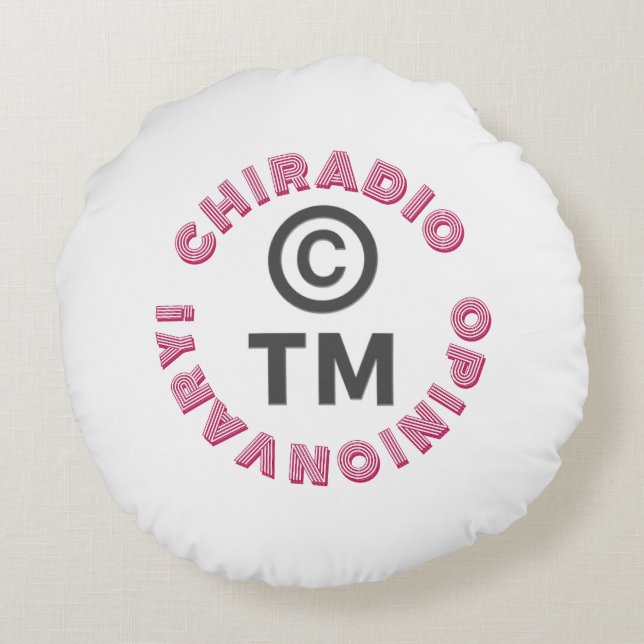 CHIRadio LLC iceCream hat Round Pillow (Back)