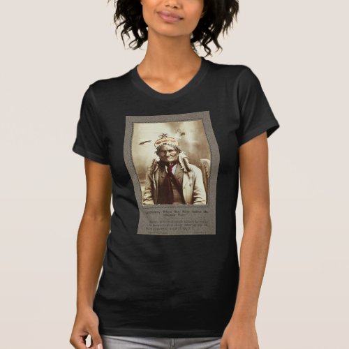 Chiricahua Apache Indian Leader Geronimo Portrait T_Shirt