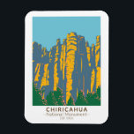 Chiricahua National Monument Hoodoos Arizona Magnet<br><div class="desc">Chiricahua vector artwork design. The monument was established to protect its extensive hoodoos and balancing rocks.</div>