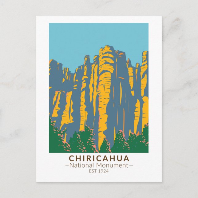 Chiricahua National Monument Hoodoos Arizona Postcard (Front)