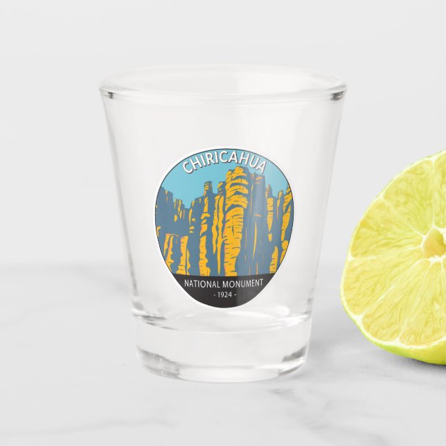 Chiricahua National Monument Hoodoos Arizona  Shot Glass (Front)