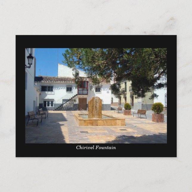 Chirivel Fountain postcard - Almeria, Spain (Front)
