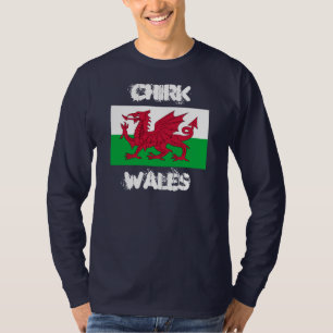 Chirk, Wales with Welsh flag T-Shirt