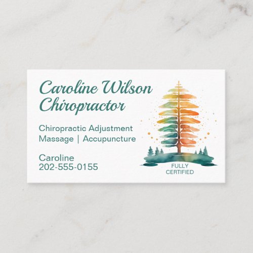 Chiropactor Osteopath Physiotherapists Watercolor Business Card