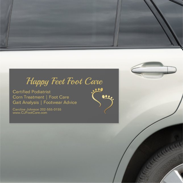 Chiropodist Podiatrist Pedicure Foot Care Business Car Magnet (In Situ)