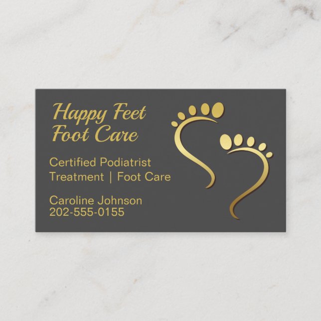 Chiropodist Podiatrist Pedicure Foot Care Business Card (Front)