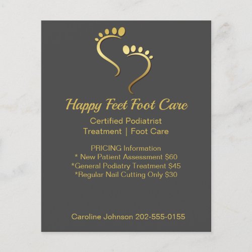 Chiropodist Podiatrist Pedicure Foot Care Business Flyer