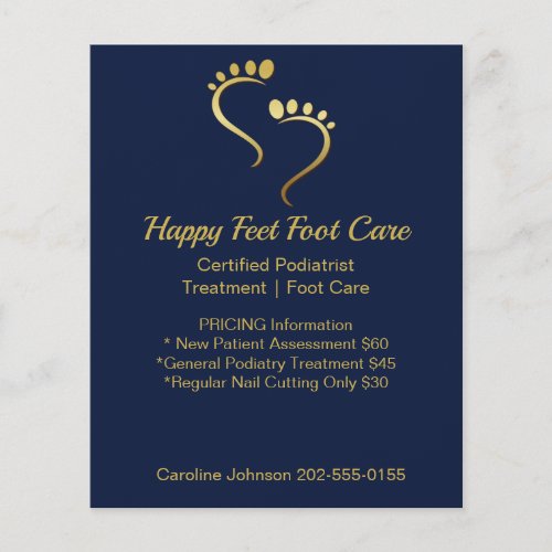 Chiropodist Podiatrist Pedicure Foot Care Business Flyer