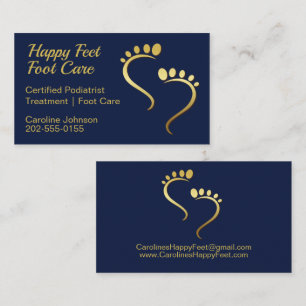 Chiropodist Podiatrist Pedicure Foot Care Navy Business Card