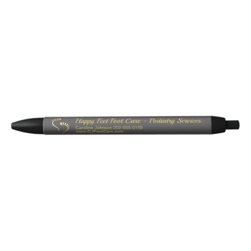 Chiropodist Podiatrist Pedicure Promotional Black Ink Pen