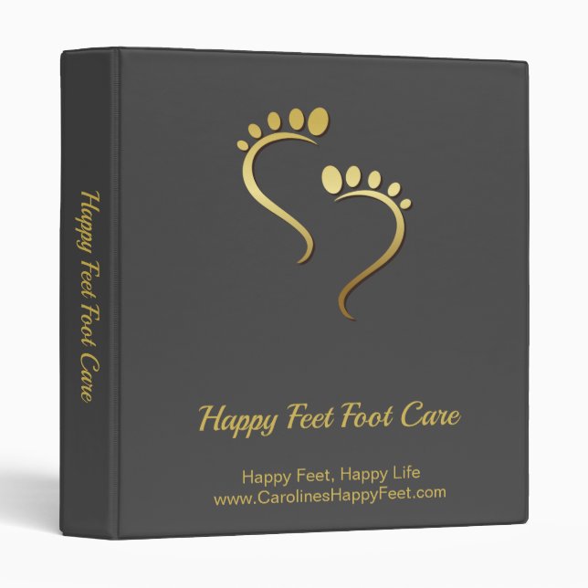 Chiropodist Podiatrist Pedicure Reflexology 3 Ring Binder (Front/Spine)