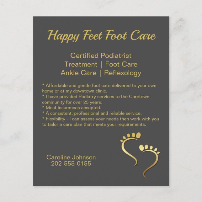 Chiropodist Podiatrist Promotional Business Flyer (Front)