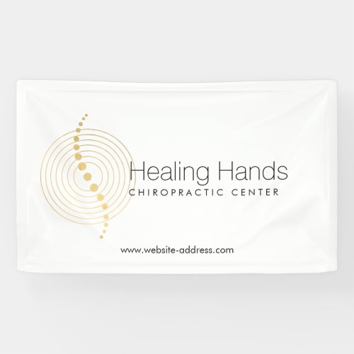 Chiropractic Abstract Gold Circles Logo Banner