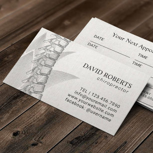 Chiropractic & Acupuncture Spine Lotus Appointment Card