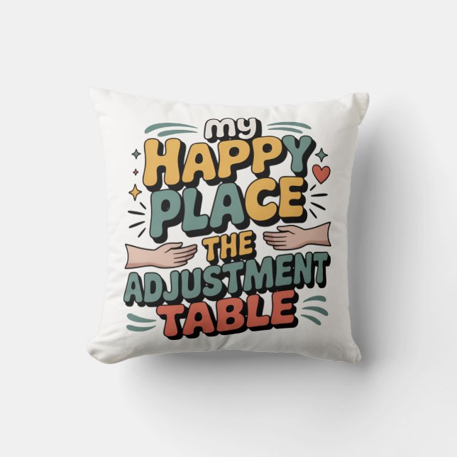 Chiropractic Adjustment Bliss for Back Pain Relief Throw Pillow (Front)