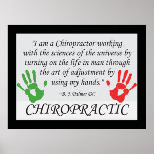 Chiropractic Adjustment by Hand Poster