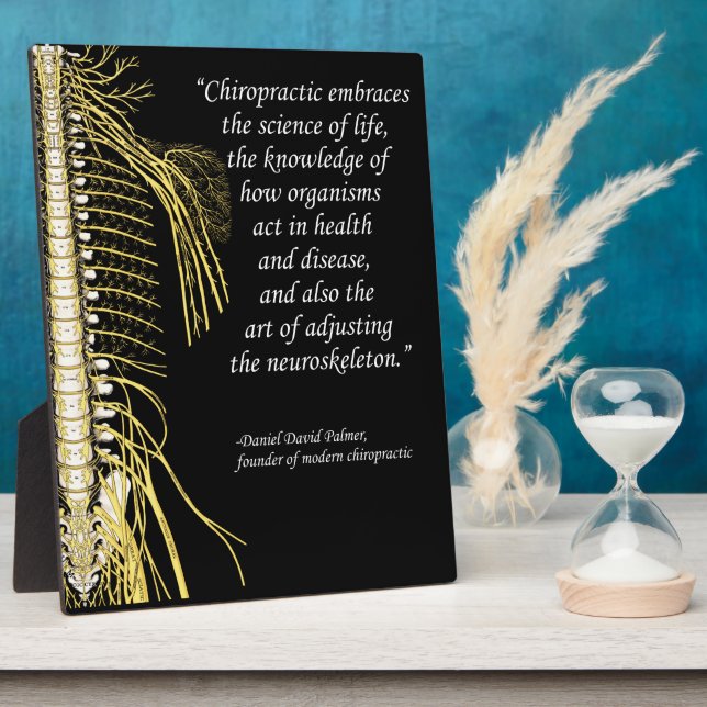 Chiropractic Adjustment Quote Easel Plaque (Side)
