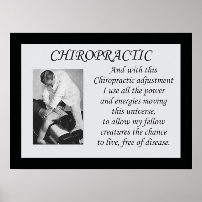 Chiropractic Adjustment Quote Poster (Front)
