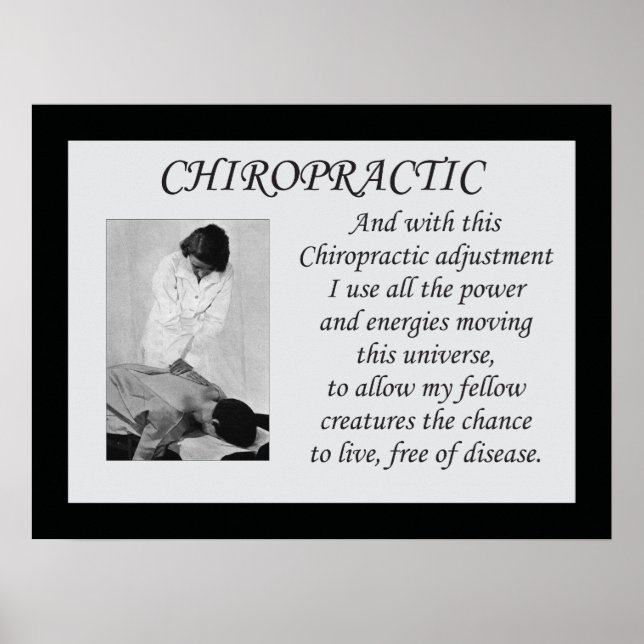 Chiropractic Adjustment Quote Poster (Front)
