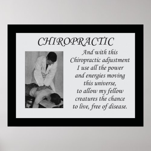Chiropractic Adjustment Quote Poster