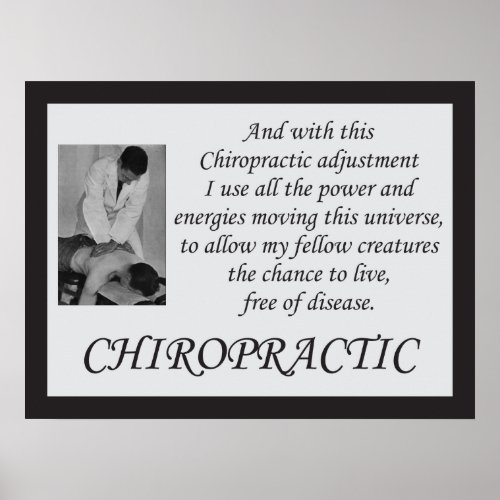 Chiropractic Adjustment Quotes Sayings Poster
