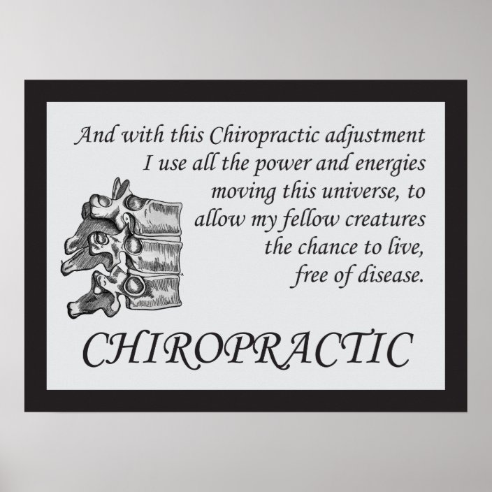 Chiropractic Adjustment Quotes Sayings Poster | Zazzle