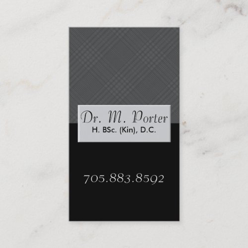 Chiropractic and Medical Business Card - Monogram