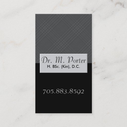 Customizable Chiropractic and Medical Business Card - Monogram