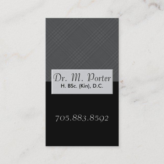 Chiropractic and Medical Business Card - Monogram (Front)