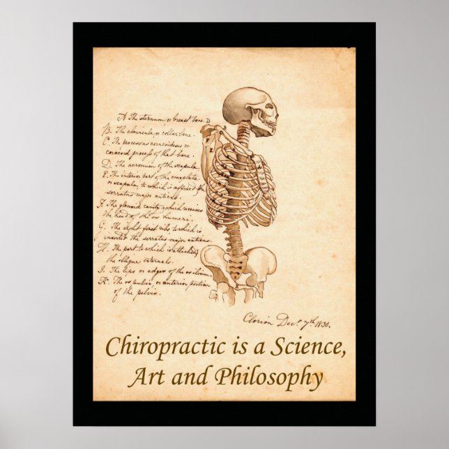 Chiropractic Art Quote Poster (Front)
