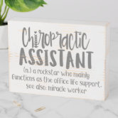 World's Best Chiropractic Assistant Wooden Box Sign | Zazzle