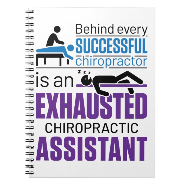 Chiropractic Assistant Chiropractor Funny Saying Notebook (Front)