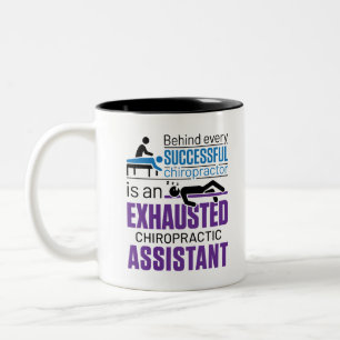 Chiropractic Assistant Chiropractor Funny Saying Two-Tone Coffee Mug