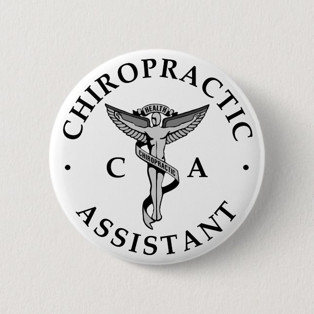 Chiropractic Assistant Logo Button (Front)