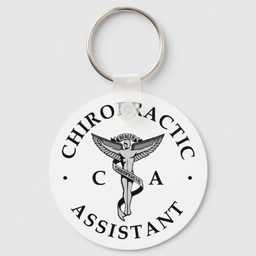 Chiropractic Assistant Logo Keychain