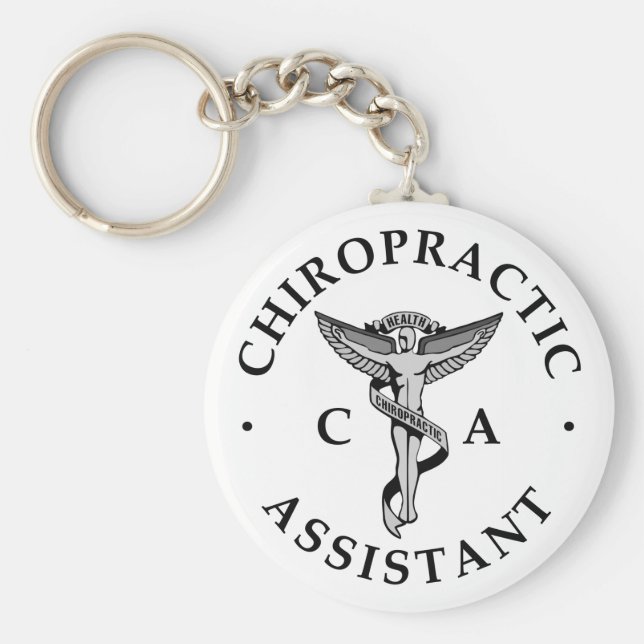 Chiropractic Assistant Logo Keychain (Front)