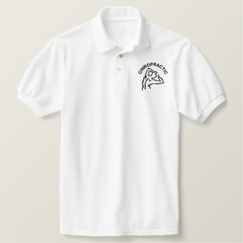 Chiropractic Back Logo Embroidered Polo