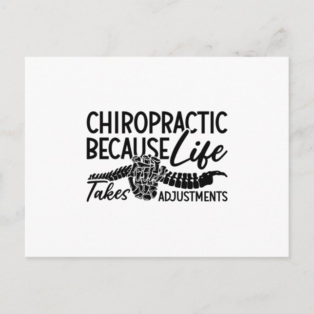 Chiropractic Because Life Spine Chiro Chiropractor Postcard (Front)