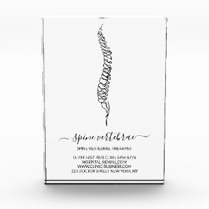 Chiropractic Black Spine Therapist Chiropractor Acrylic Award