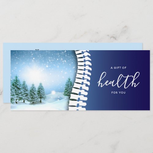 Chiropractic Blue Spine Holiday Gift Certificate