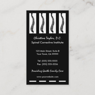 Chiropractic Business Cards (Black)