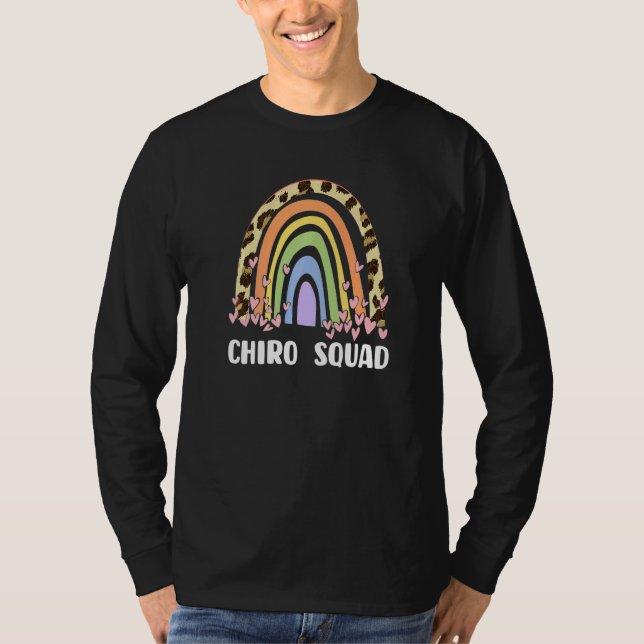 Chiropractic - Chiro Squad Leopard Rainbow Premium T-Shirt (Front)