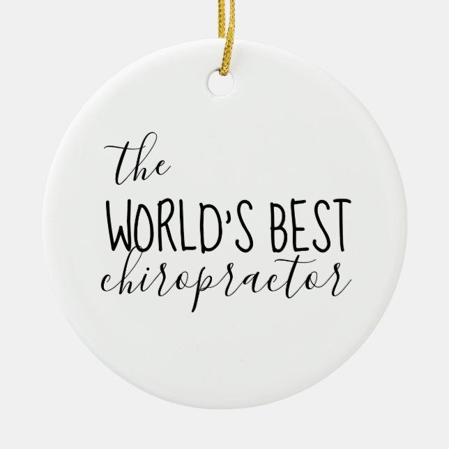 Chiropractic, Chiropractic Gift, Chiropractic Ceramic Ornament (Front)