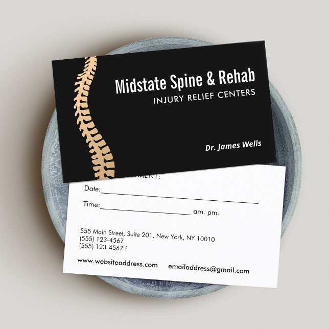 Chiropractic Chiropractor Appointment Reminder Bus Business Card (Creator Uploaded)