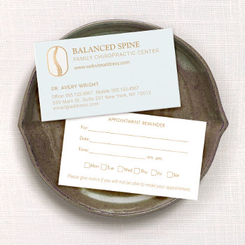 Chiropractic Chiropractor Appointment Reminder Business Card by sm_business_cards at Zazzle