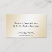 Chiropractic Chiropractor Business Card (Back)