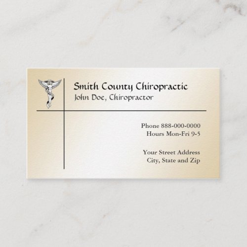 Chiropractic Chiropractor Business Card