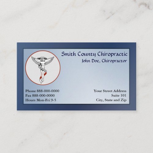 Chiropractic Chiropractor Business Card