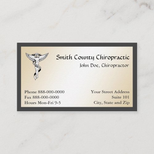 Chiropractic Chiropractor Business Card